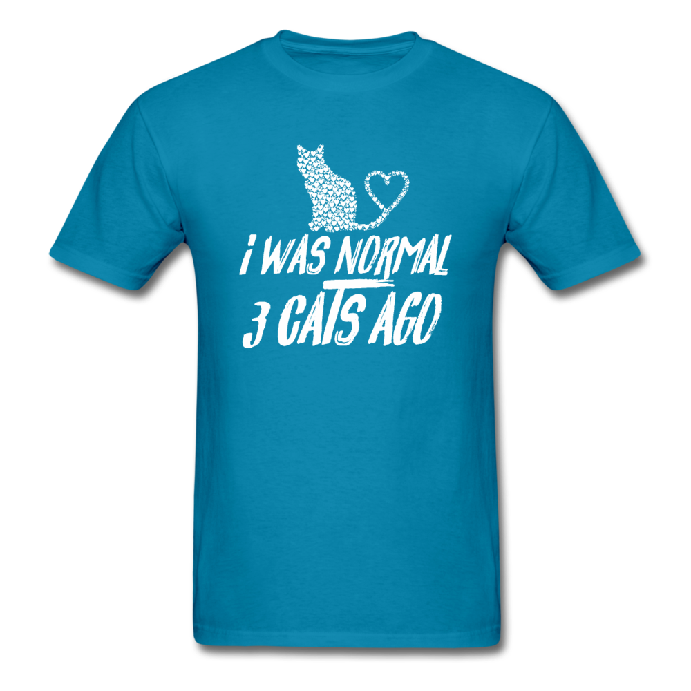 I Was Normal 3 Cats Ago - White - Unisex Classic T-Shirt - turquoise