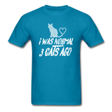 I Was Normal 3 Cats Ago - White - Unisex Classic T-Shirt - turquoise