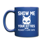 Show Me Your Kitties - White - Full Color Mug - royal blue