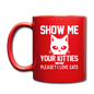 Show Me Your Kitties - White - Full Color Mug - red