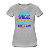 Single Cat Mom - Women’s Premium T-Shirt - heather gray