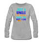 Single Cat Mom - Women's Premium Long Sleeve T-Shirt - heather gray