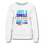 Single Cat Mom - Women’s Premium Sweatshirt - white