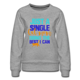 Single Cat Mom - Women’s Premium Sweatshirt - heather gray