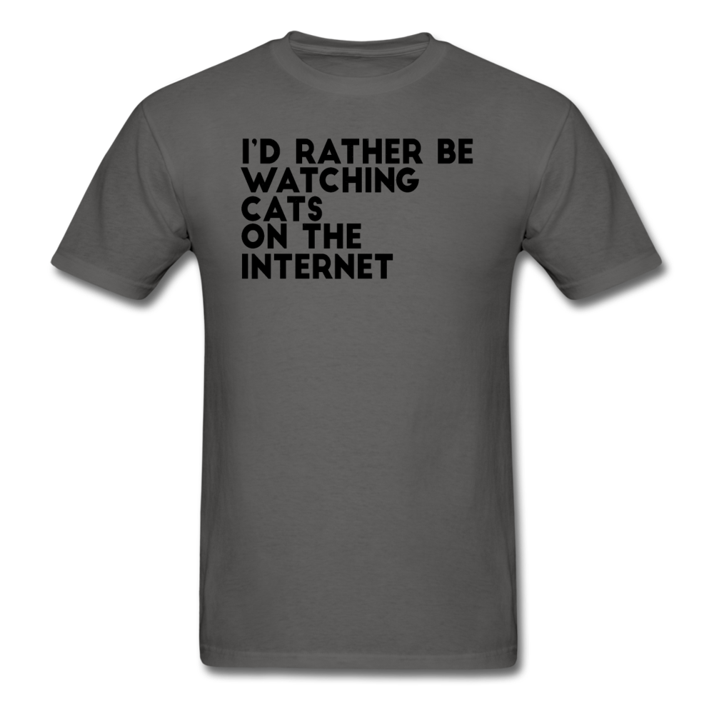 I'd Rather Be Watching Cats - Unisex Classic T-Shirt - charcoal