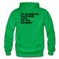 I'd Rather Be Watching Cats - Gildan Heavy Blend Adult Hoodie - kelly green