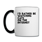 I'd Rather Be Watching Cats - Contrast Coffee Mug - white/black