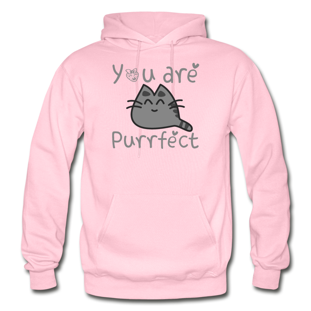 You Are Purrfect - Gildan Heavy Blend Adult Hoodie - light pink