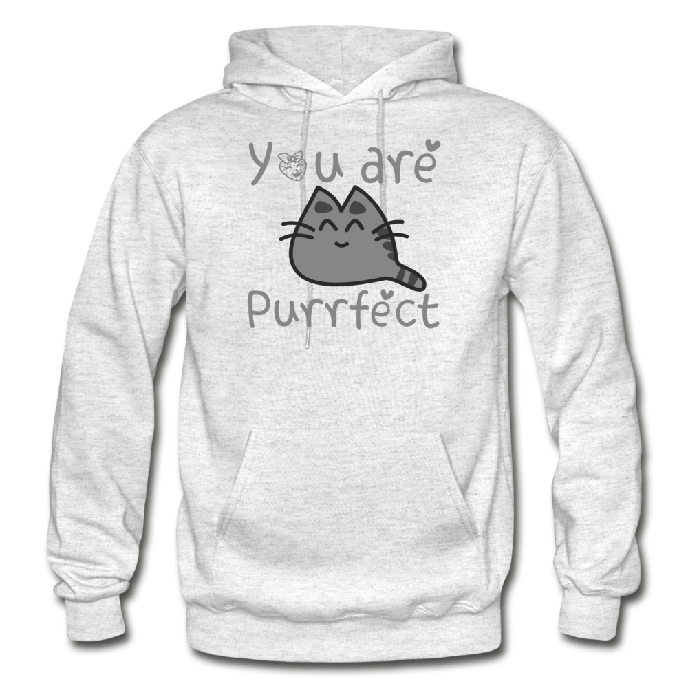 You Are Purrfect - Gildan Heavy Blend Adult Hoodie - light heather gray