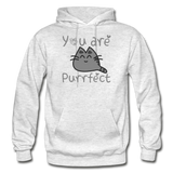 You Are Purrfect - Gildan Heavy Blend Adult Hoodie - light heather gray