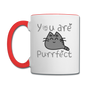 You Are Purrfect - Contrast Coffee Mug - white/red