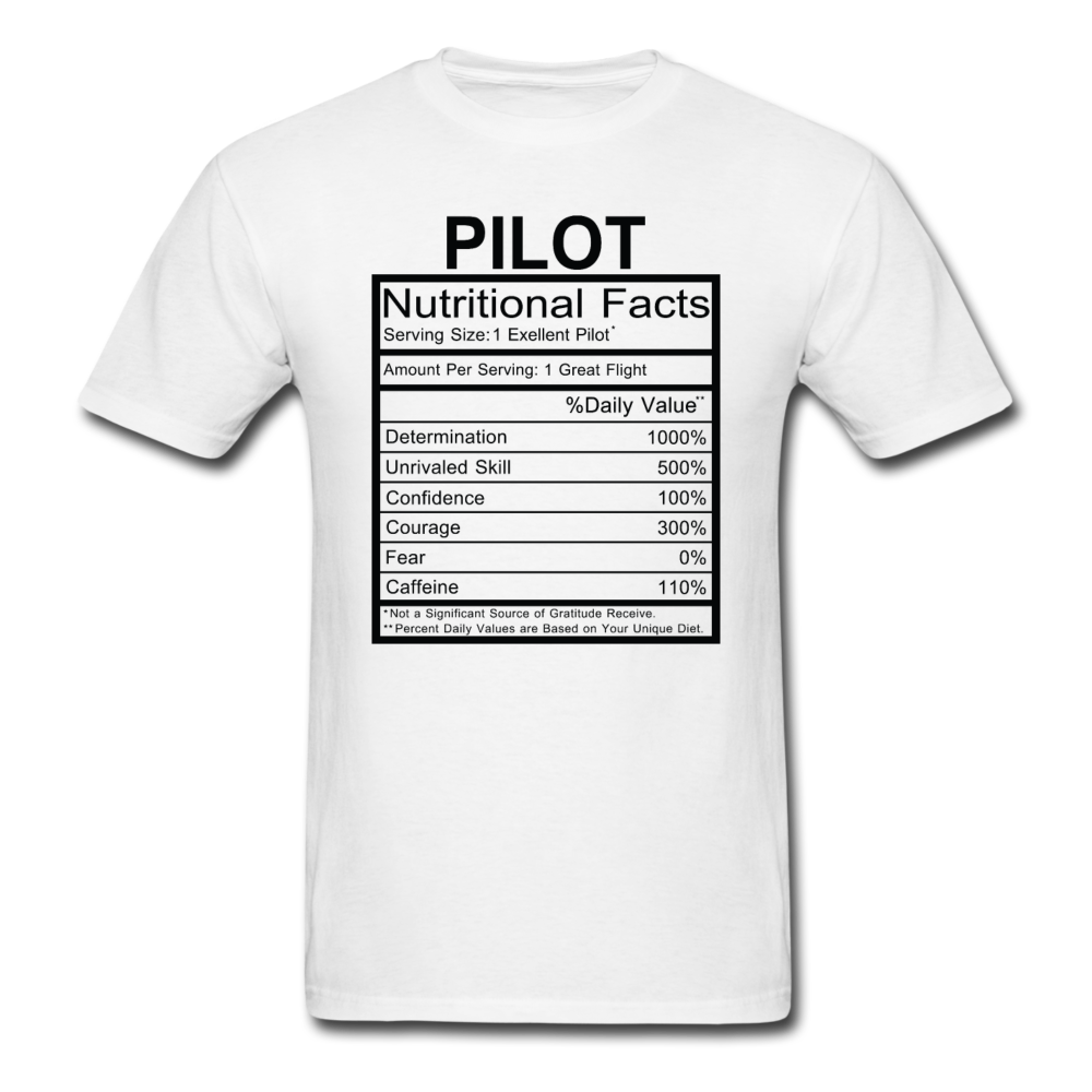 Pilot Nutritional Facts - Unisex Classic T-Shirt - white