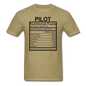 Pilot Nutritional Facts - Unisex Classic T-Shirt - khaki