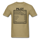 Pilot Nutritional Facts - Unisex Classic T-Shirt - khaki