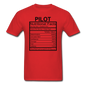 Pilot Nutritional Facts - Unisex Classic T-Shirt - red