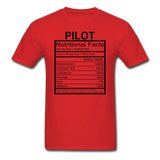 Pilot Nutritional Facts - Unisex Classic T-Shirt - red