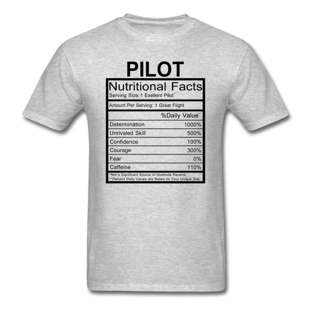 Pilot Nutritional Facts - Unisex Classic T-Shirt - heather gray