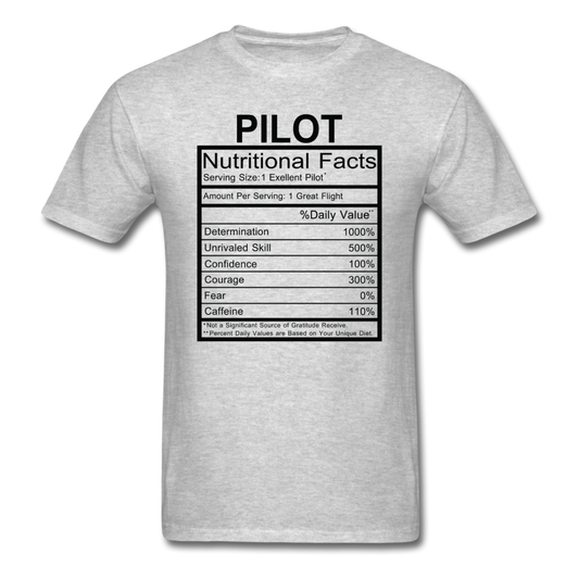 Pilot Nutritional Facts - Unisex Classic T-Shirt - heather gray