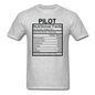 Pilot Nutritional Facts - Unisex Classic T-Shirt - heather gray