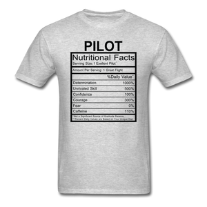 Pilot Nutritional Facts - Unisex Classic T-Shirt - heather gray
