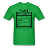 Pilot Nutritional Facts - Unisex Classic T-Shirt - bright green