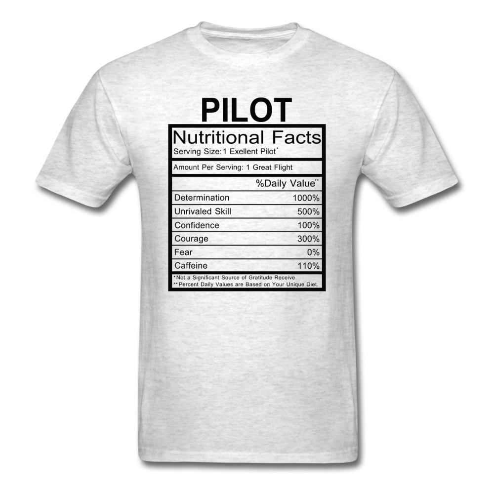 Pilot Nutritional Facts - Unisex Classic T-Shirt - light heather gray