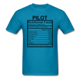 Pilot Nutritional Facts - Unisex Classic T-Shirt - turquoise