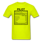 Pilot Nutritional Facts - Unisex Classic T-Shirt - safety green