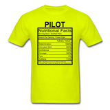 Pilot Nutritional Facts - Unisex Classic T-Shirt - safety green