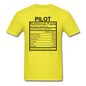 Pilot Nutritional Facts - Unisex Classic T-Shirt - yellow