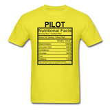 Pilot Nutritional Facts - Unisex Classic T-Shirt - yellow