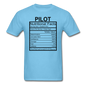 Pilot Nutritional Facts - Unisex Classic T-Shirt - aquatic blue