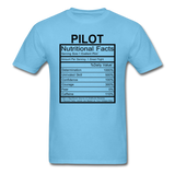 Pilot Nutritional Facts - Unisex Classic T-Shirt - aquatic blue
