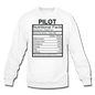 Pilot Nutritional Facts - Crewneck Sweatshirt - white