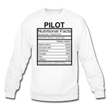 Pilot Nutritional Facts - Crewneck Sweatshirt - white