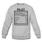 Pilot Nutritional Facts - Crewneck Sweatshirt - heather gray