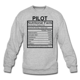 Pilot Nutritional Facts - Crewneck Sweatshirt - heather gray
