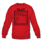 Pilot Nutritional Facts - Crewneck Sweatshirt - red