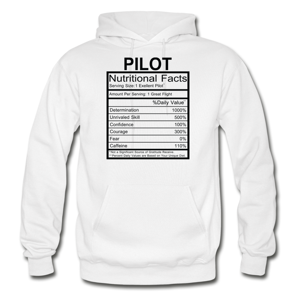 Pilot Nutritional Facts - Gildan Heavy Blend Adult Hoodie - white