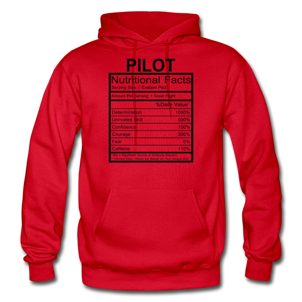 Pilot Nutritional Facts - Gildan Heavy Blend Adult Hoodie - red