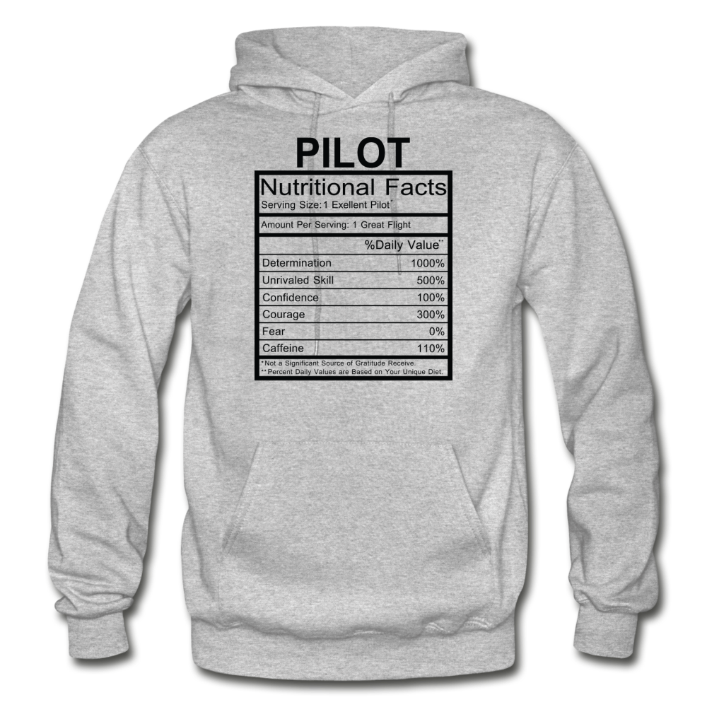 Pilot Nutritional Facts - Gildan Heavy Blend Adult Hoodie - heather gray