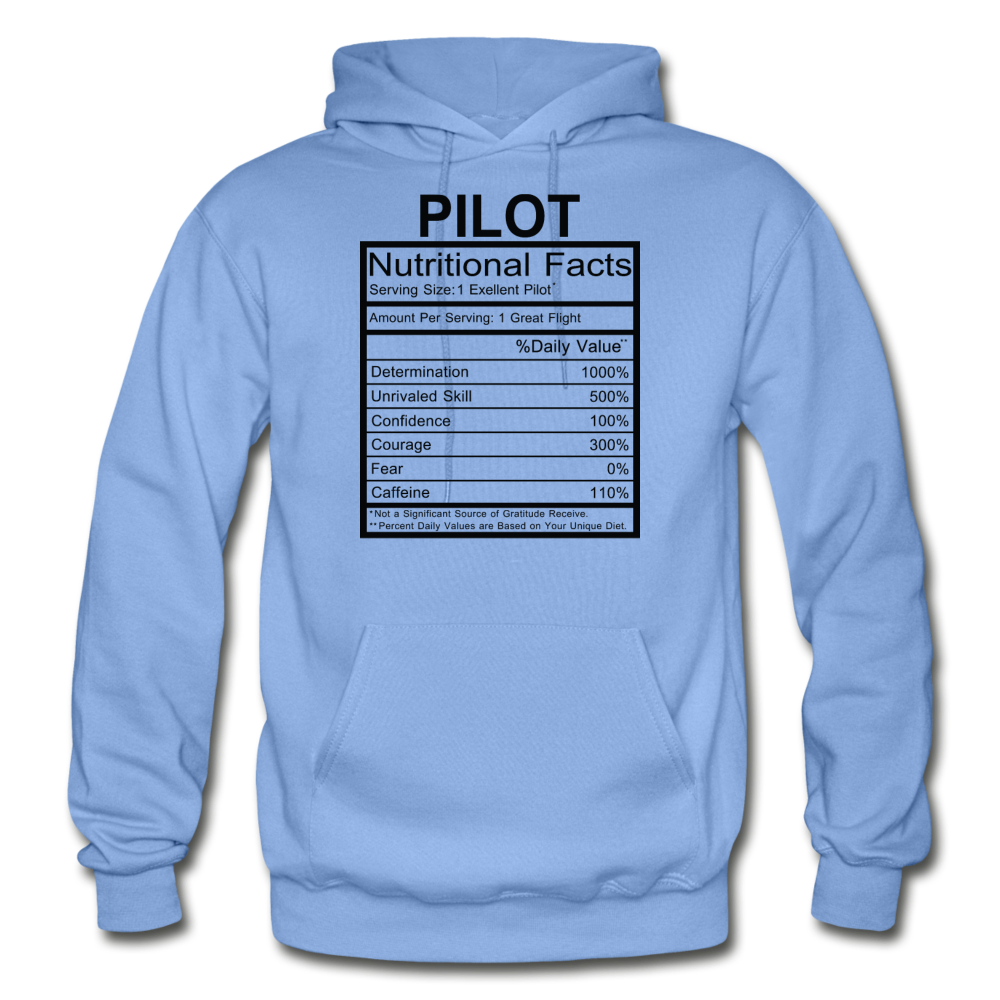 Pilot Nutritional Facts - Gildan Heavy Blend Adult Hoodie - carolina blue