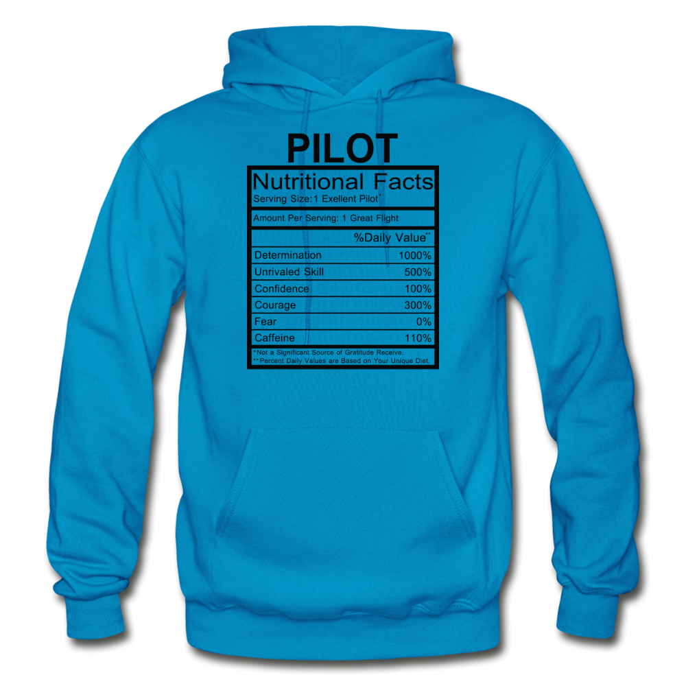 Pilot Nutritional Facts - Gildan Heavy Blend Adult Hoodie - turquoise