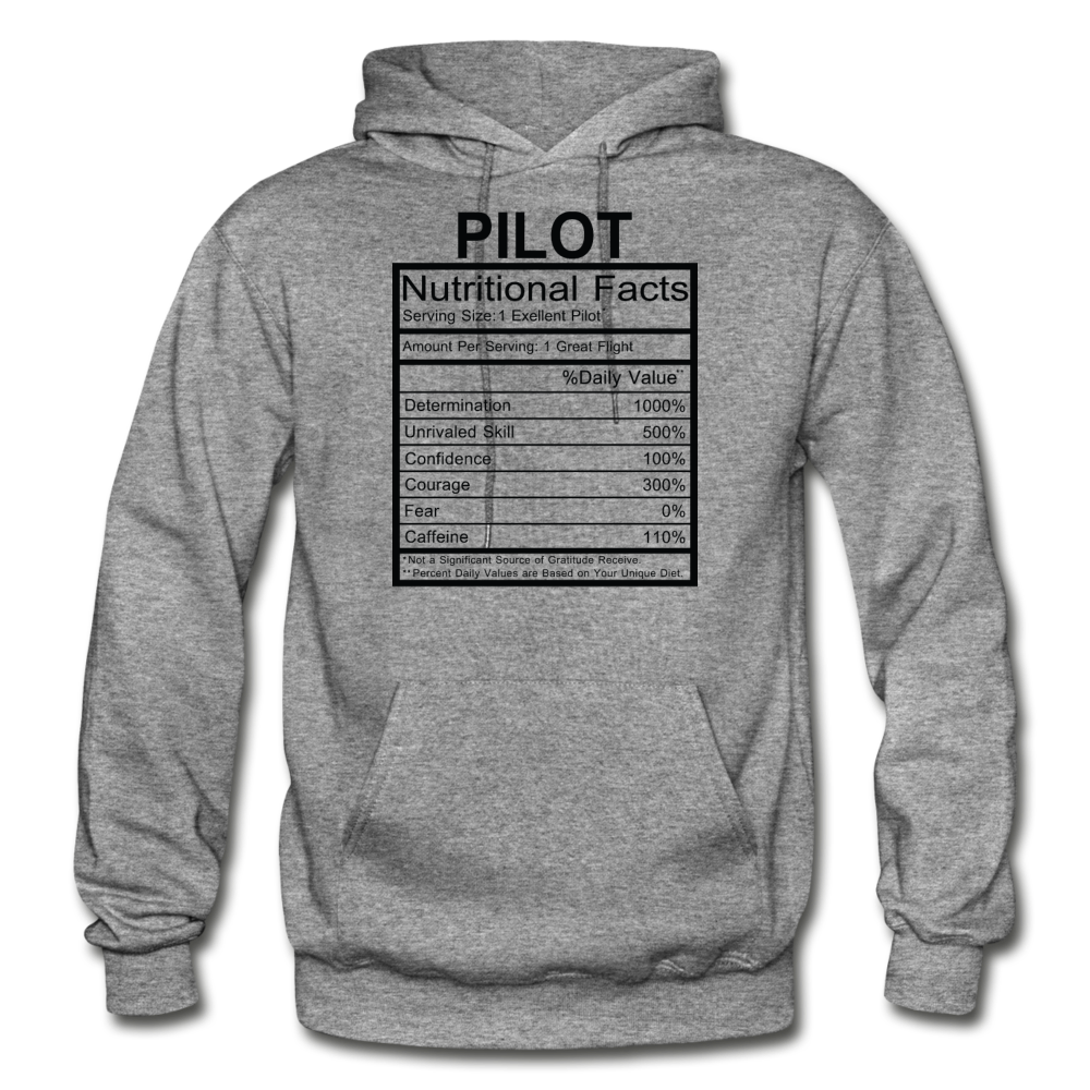 Pilot Nutritional Facts - Gildan Heavy Blend Adult Hoodie - graphite heather