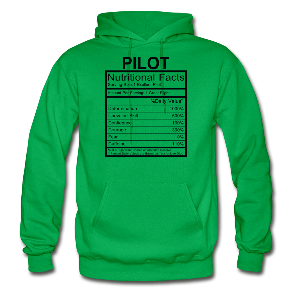 Pilot Nutritional Facts - Gildan Heavy Blend Adult Hoodie - kelly green