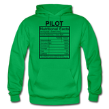 Pilot Nutritional Facts - Gildan Heavy Blend Adult Hoodie - kelly green