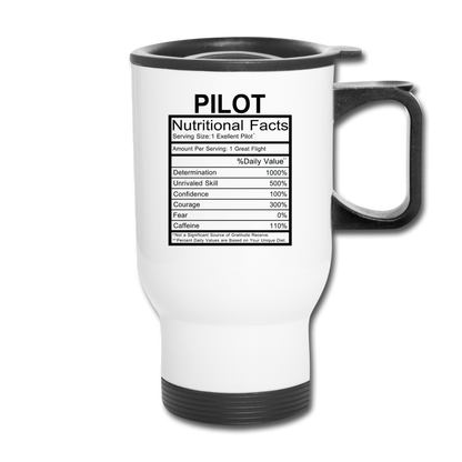 Pilot Nutritional Facts - Travel Mug - white