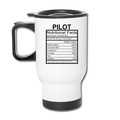 Pilot Nutritional Facts - Travel Mug - white