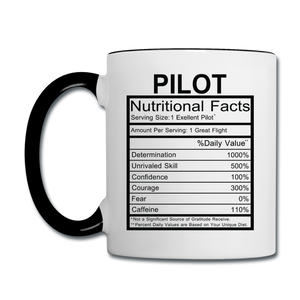 Pilot Nutritional Facts - Contrast Coffee Mug - white/black