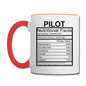 Pilot Nutritional Facts - Contrast Coffee Mug - white/red